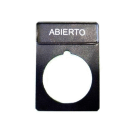 Etiqueta abierto P/RM-RP D.22 AEA